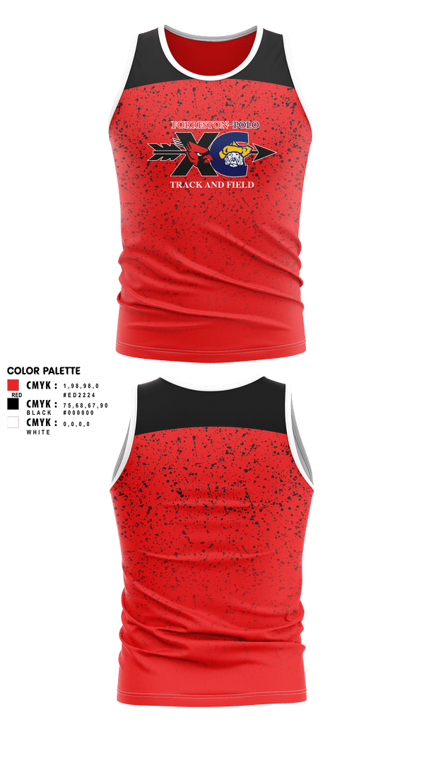 Tank Top, Forreston High School Track and Field, Track & Field, Teamtime, Team time, sublimation, custom sports apparel, team uniforms, spirit wear, spiritwear, sports uniforms, custom shirts, team store, custom team store, fundraiser sports, apparel fundraiser