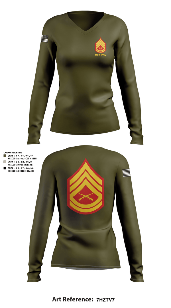 Womens Long Sleeve Vneck Shirt, MFR IPAC, , Teamtime, Team time, sublimation, custom sports apparel, team uniforms, spirit wear, spiritwear, sports uniforms, custom shirts, team store, custom team store, fundraiser sports, apparel fundraiser