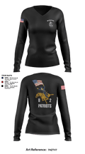 B2 Patriots no C flag Women's Long Sleeve V-neck Shirt - 3
