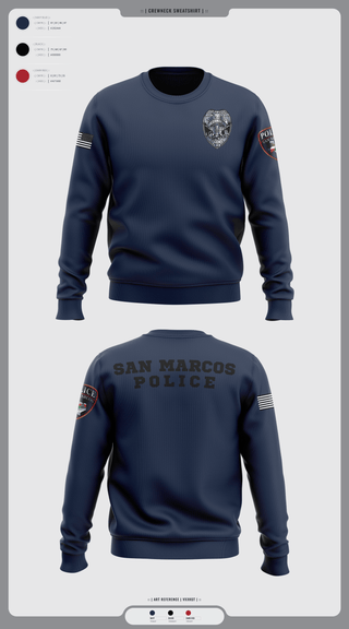 Crew Neck Sweatshirt, San marcos police - field force, Police, Teamtime, Team time, sublimation, custom sports apparel, team uniforms, spirit wear, spiritwear, sports uniforms, custom shirts, team store, custom team store, fundraiser sports, apparel fundraiser