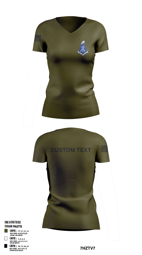 Womens Short Sleeve Vneck Shirt, Pershing Rifles Kilo 8, , Teamtime, Team time, sublimation, custom sports apparel, team uniforms, spirit wear, spiritwear, sports uniforms, custom shirts, team store, custom team store, fundraiser sports, apparel fundraiser