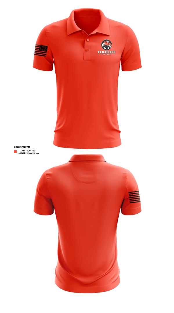 Short Sleeve Performance Polo, Ferallife Guards, , Teamtime, Team time, sublimation, custom sports apparel, team uniforms, spirit wear, spiritwear, sports uniforms, custom shirts, team store, custom team store, fundraiser sports, apparel fundraiser