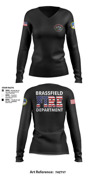 Womens Long Sleeve Vneck Shirt, Marine corps mountain warfare training center fire and emergency services, Fire Department, Teamtime, Team time, sublimation, custom sports apparel, team uniforms, spirit wear, spiritwear, sports uniforms, custom shirts, team store, custom team store, fundraiser sports, apparel fundraiser
