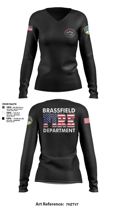 Marine corps mountain warfare training center fire and emergency services 80020462 Women's Long Sleeve V-neck Shirt - 8
