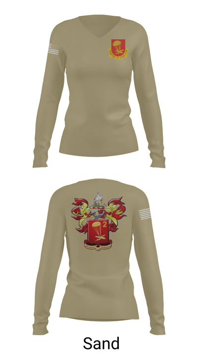 2-377 PFAR 10339157 Women's Long Sleeve V-neck Shirt - 97