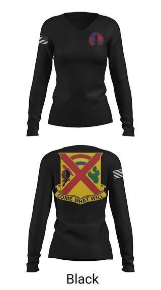 Womens Long Sleeve Vneck Shirt, Charley troop 2-108 CAV, , Teamtime, Team time, sublimation, custom sports apparel, team uniforms, spirit wear, spiritwear, sports uniforms, custom shirts, team store, custom team store, fundraiser sports, apparel fundraiser