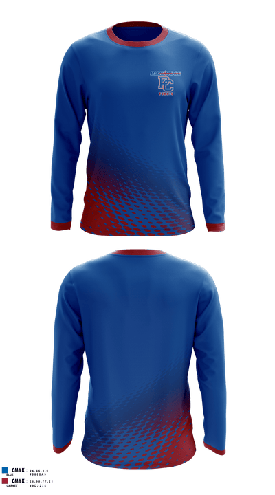 Presbyterian College Men's Tennis 5017736 Long Sleeve Performance Shirt 1