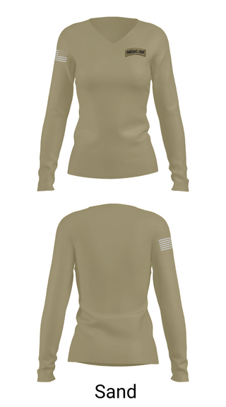Womens Long Sleeve Vneck Shirt, 111th Sustainment Brigade, , Teamtime, Team time, sublimation, custom sports apparel, team uniforms, spirit wear, spiritwear, sports uniforms, custom shirts, team store, custom team store, fundraiser sports, apparel fundraiser