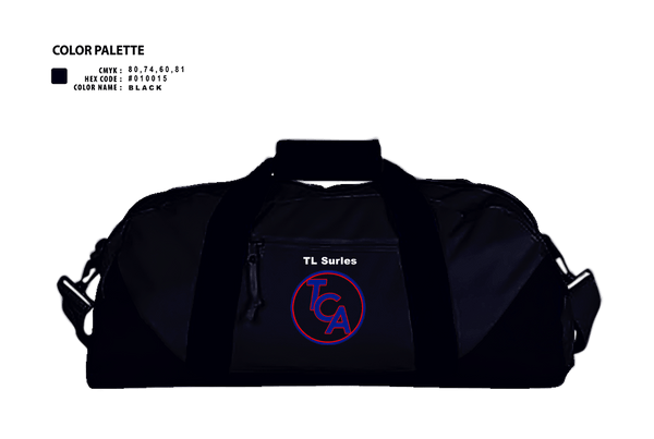 Duffle Bag, TCA, , Teamtime, Team time, sublimation, custom sports apparel, team uniforms, spirit wear, spiritwear, sports uniforms, custom shirts, team store, custom team store, fundraiser sports, apparel fundraiser