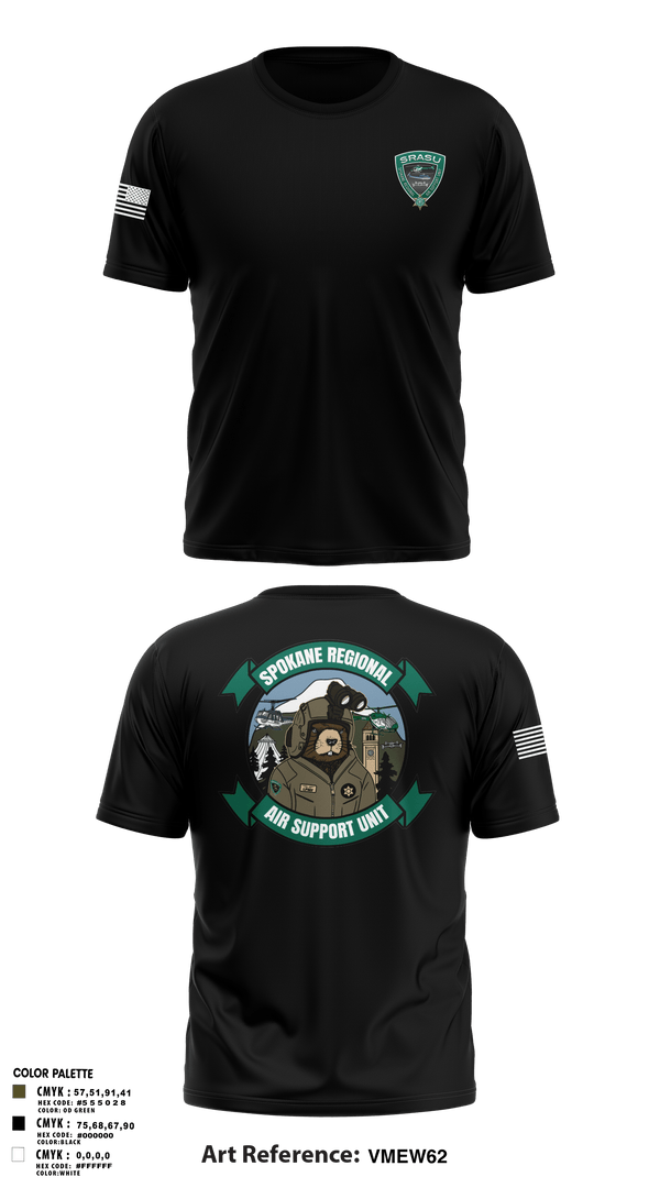 Short Sleeve Performance Shirt, Spokane Regional Air Support Unit, Police, Teamtime, Team time, sublimation, custom sports apparel, team uniforms, spirit wear, spiritwear, sports uniforms, custom shirts, team store, custom team store, fundraiser sports, apparel fundraiser