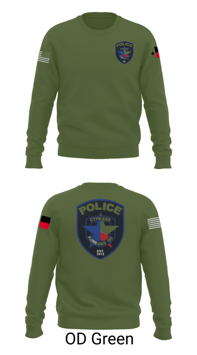 Cypress- Fairbanks ISD Police Department 56419862 Crew Neck Sweatshirt - 43