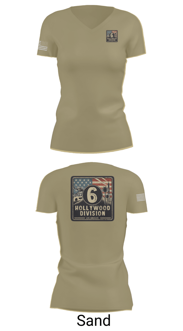 Womens Short Sleeve Vneck Shirt, Hollywood Division, Police, Teamtime, Team time, sublimation, custom sports apparel, team uniforms, spirit wear, spiritwear, sports uniforms, custom shirts, team store, custom team store, fundraiser sports, apparel fundraiser