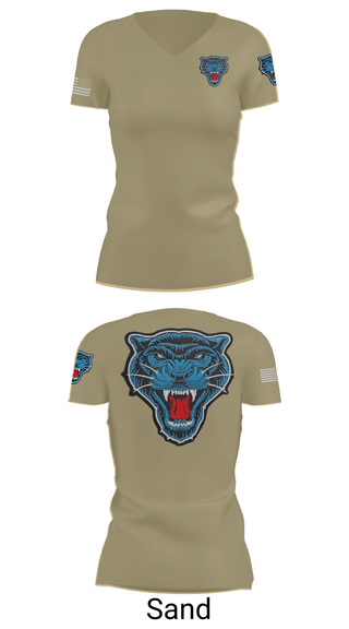 Womens Short Sleeve Vneck Shirt, Blue Panthers, , Teamtime, Team time, sublimation, custom sports apparel, team uniforms, spirit wear, spiritwear, sports uniforms, custom shirts, team store, custom team store, fundraiser sports, apparel fundraiser