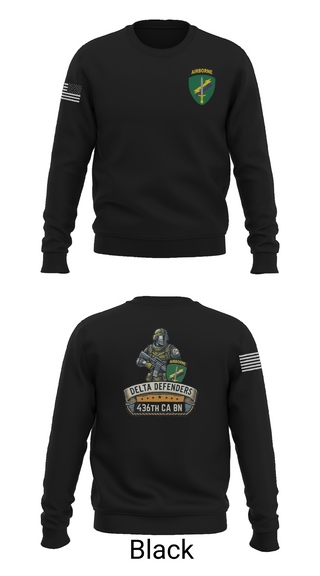 Crew Neck Sweatshirt, D Co 436th CA BN, , Teamtime, Team time, sublimation, custom sports apparel, team uniforms, spirit wear, spiritwear, sports uniforms, custom shirts, team store, custom team store, fundraiser sports, apparel fundraiser