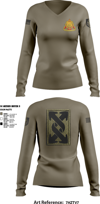 Womens Long Sleeve Vneck Shirt, 441st transportation company, Army, Teamtime, Team time, sublimation, custom sports apparel, team uniforms, spirit wear, spiritwear, sports uniforms, custom shirts, team store, custom team store, fundraiser sports, apparel fundraiser
