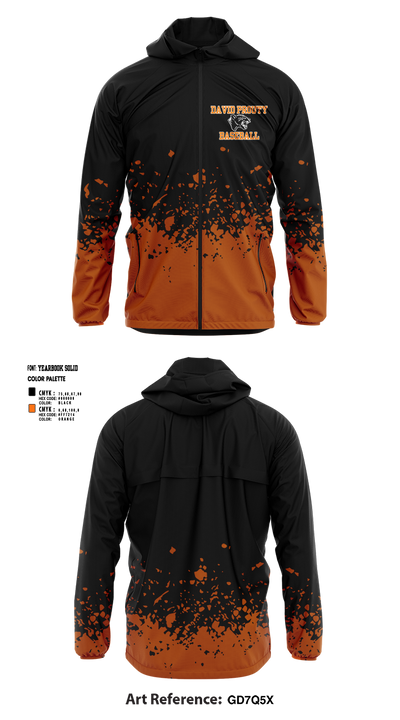 David Prouty Panthers Baseball 83165856 Windbreaker - 1