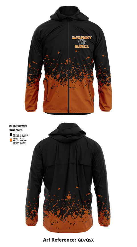 Windbreaker, David Prouty Panthers Baseball, Baseball, Teamtime, Team time, sublimation, custom sports apparel, team uniforms, spirit wear, spiritwear, sports uniforms, custom shirts, team store, custom team store, fundraiser sports, apparel fundraiser