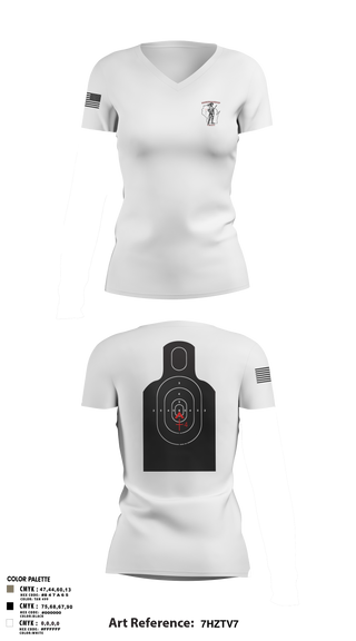 Womens Short Sleeve Vneck Shirt, WIARNG Marksmanship, , Teamtime, Team time, sublimation, custom sports apparel, team uniforms, spirit wear, spiritwear, sports uniforms, custom shirts, team store, custom team store, fundraiser sports, apparel fundraiser