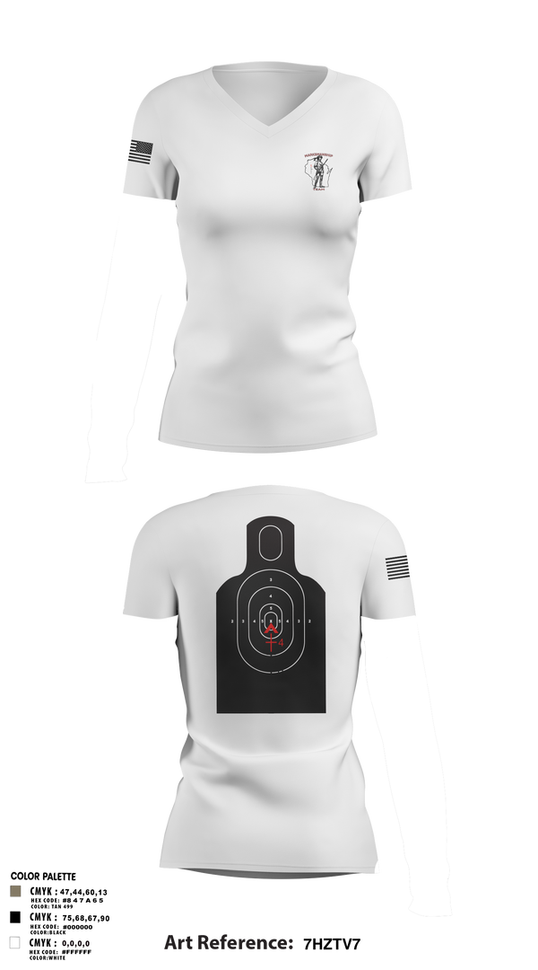 Womens Short Sleeve Vneck Shirt, WIARNG Marksmanship, , Teamtime, Team time, sublimation, custom sports apparel, team uniforms, spirit wear, spiritwear, sports uniforms, custom shirts, team store, custom team store, fundraiser sports, apparel fundraiser