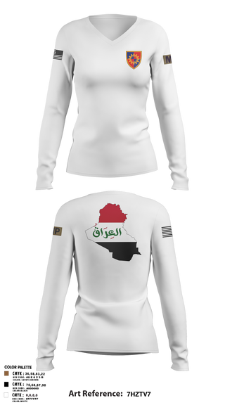 Womens Long Sleeve Vneck Shirt, 617th MP DET, , Teamtime, Team time, sublimation, custom sports apparel, team uniforms, spirit wear, spiritwear, sports uniforms, custom shirts, team store, custom team store, fundraiser sports, apparel fundraiser