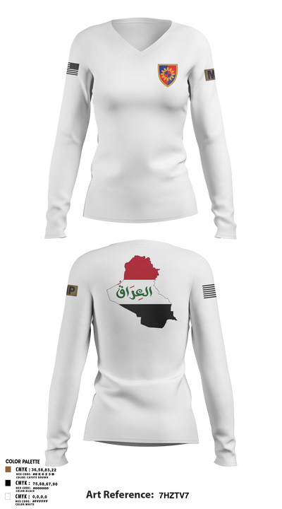 617th MP DET 12589196 Women's Long Sleeve V-neck Shirt - 5