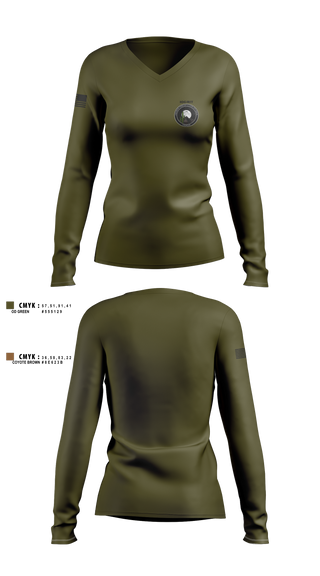 Womens Long Sleeve Vneck Shirt, C CO 2-13th AVN REGT, Army, Teamtime, Team time, sublimation, custom sports apparel, team uniforms, spirit wear, spiritwear, sports uniforms, custom shirts, team store, custom team store, fundraiser sports, apparel fundraiser