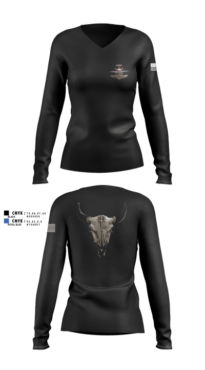VP-26 Aircrew Association 18137881 Women's Long Sleeve V-neck Shirt - 4