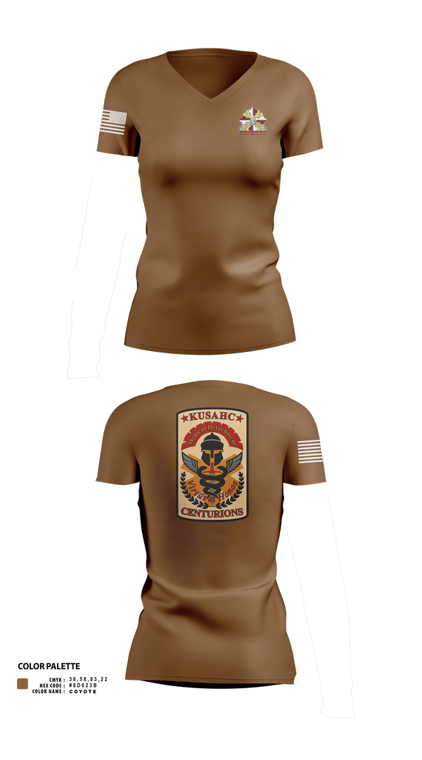 Womens Short Sleeve Vneck Shirt, Kirk U.S. Army Health Clinic, , Teamtime, Team time, sublimation, custom sports apparel, team uniforms, spirit wear, spiritwear, sports uniforms, custom shirts, team store, custom team store, fundraiser sports, apparel fundraiser