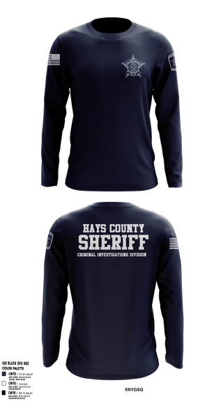Long Sleeve Performance Shirt, Hays County Sheriff's Office - CID, , Teamtime, Team time, sublimation, custom sports apparel, team uniforms, spirit wear, spiritwear, sports uniforms, custom shirts, team store, custom team store, fundraiser sports, apparel fundraiser