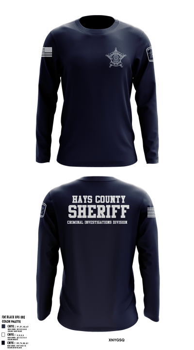 Hays County Sheriff's Office - CID 76464241 Long Sleeve Performance Shirt 4