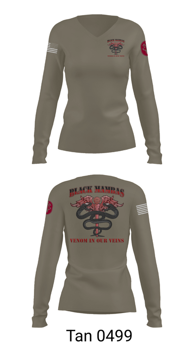 B-Co MRB Mamba 47249464 Women's Long Sleeve V-neck Shirt - 77