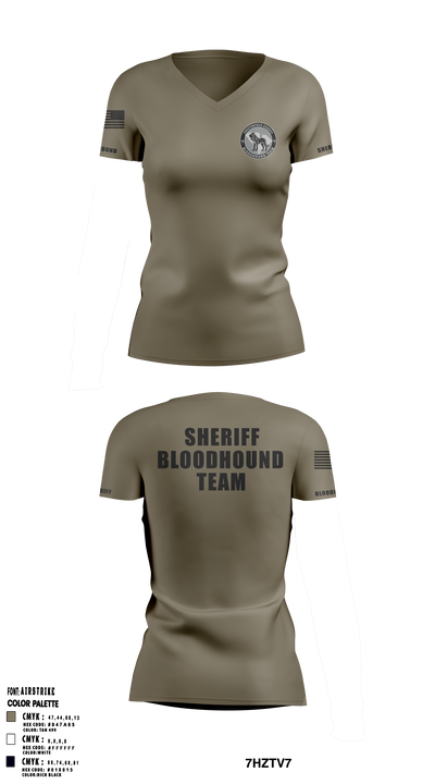 Chesterfield County Sheriff Office 72632097 Women's Short Sleeve V-neck Shirt - 1