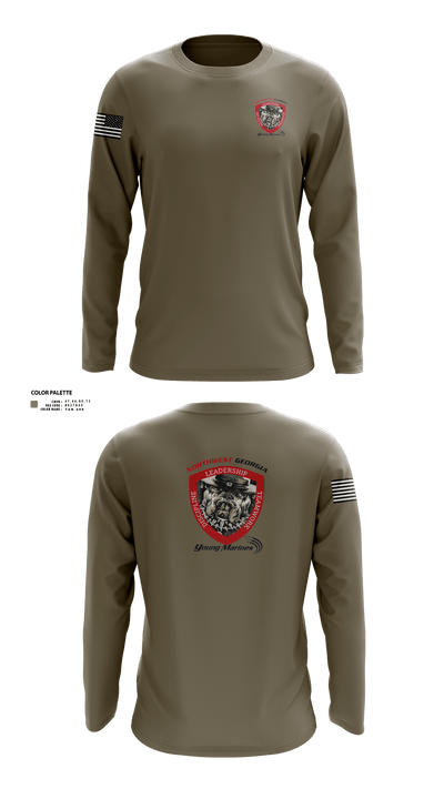 Northwest Georgia Young Marines 76347132 Long Sleeve Performance Shirt 3
