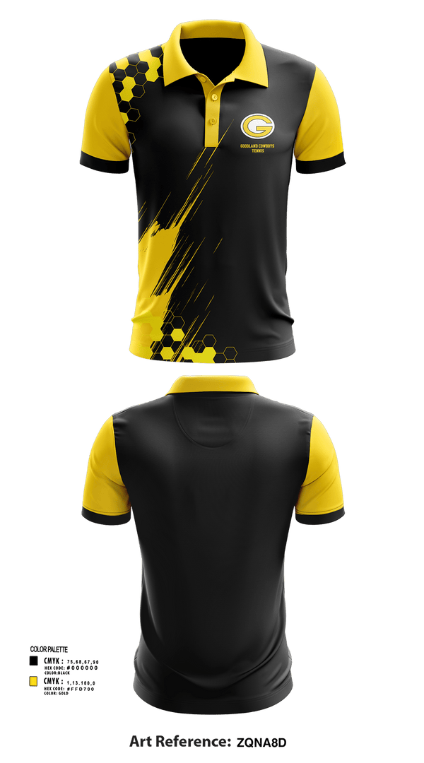 Short Sleeve Performance Polo, Goodland Cowboys Tennis, Tennis, Teamtime, Team time, sublimation, custom sports apparel, team uniforms, spirit wear, spiritwear, sports uniforms, custom shirts, team store, custom team store, fundraiser sports, apparel fundraiser