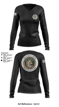 Maine Wildlife Transport 65150699 Women's Long Sleeve V-neck Shirt - 6