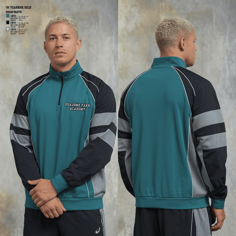 Quarter Zip Jacket, Guajome Park Academy, Frogs, Spirit Store, Teamtime, Team time, sublimation, custom sports apparel, team uniforms, spirit wear, spiritwear, sports uniforms, custom shirts, team store, custom team store, fundraiser sports, apparel fundraiser