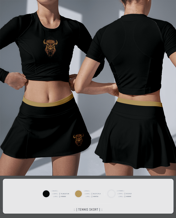 Skort, Hugo Buffaloes Tennis, Tennis, Teamtime, Team time, sublimation, custom sports apparel, team uniforms, spirit wear, spiritwear, sports uniforms, custom shirts, team store, custom team store, fundraiser sports, apparel fundraiser