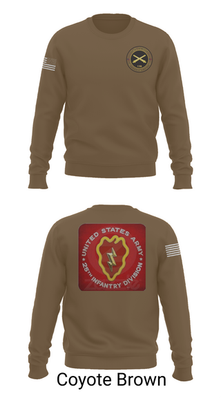 Crew Neck Sweatshirt, 25th infantry division C-Btry 1/8 FA, , Teamtime, Team time, sublimation, custom sports apparel, team uniforms, spirit wear, spiritwear, sports uniforms, custom shirts, team store, custom team store, fundraiser sports, apparel fundraiser
