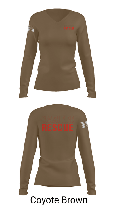 ISA Air base Fire Dept. 19172110 Women's Long Sleeve V-neck Shirt - 17