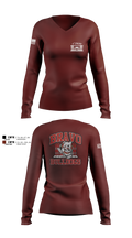 Bravo Company “Bulldogs” 31st Engineer Battalion 91447839 Women's Long Sleeve V-neck Shirt - 1