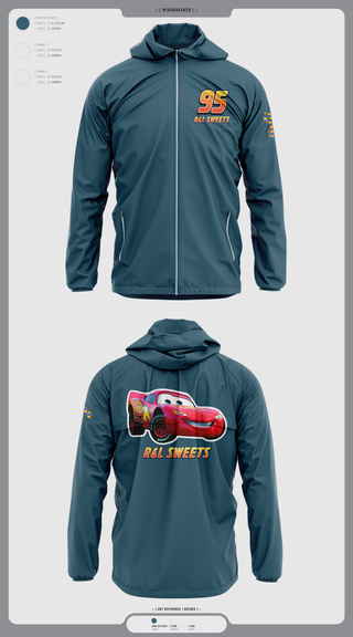 Windbreaker, R&L Sweets, Track & Field, Teamtime, Team time, sublimation, custom sports apparel, team uniforms, spirit wear, spiritwear, sports uniforms, custom shirts, team store, custom team store, fundraiser sports, apparel fundraiser
