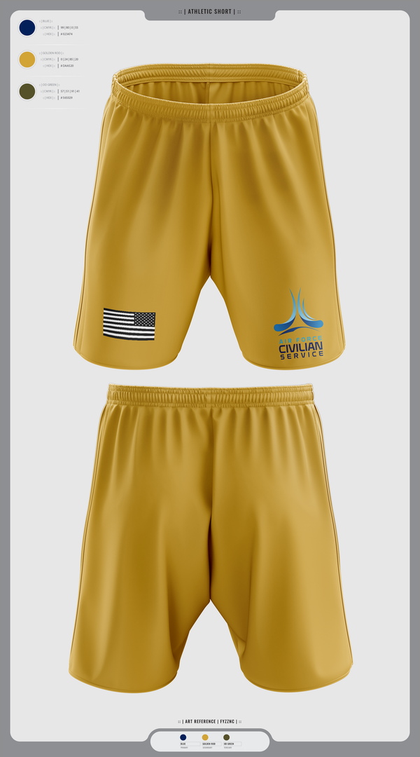 Athletic Shorts With Pockets, 9th Civil Engineer Squadron, , Teamtime, Team time, sublimation, custom sports apparel, team uniforms, spirit wear, spiritwear, sports uniforms, custom shirts, team store, custom team store, fundraiser sports, apparel fundraiser