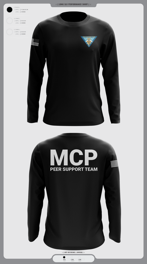 Long Sleeve Performance Shirt, Montgomery County Police Peer Support Team, Police, Teamtime, Team time, sublimation, custom sports apparel, team uniforms, spirit wear, spiritwear, sports uniforms, custom shirts, team store, custom team store, fundraiser sports, apparel fundraiser
