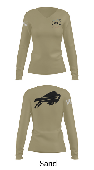 Womens Long Sleeve Vneck Shirt, C TRP 2-101 CAV, , Teamtime, Team time, sublimation, custom sports apparel, team uniforms, spirit wear, spiritwear, sports uniforms, custom shirts, team store, custom team store, fundraiser sports, apparel fundraiser