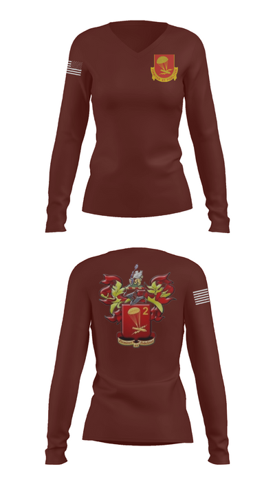 2-377 PFAR 10339157 Women's Long Sleeve V-neck Shirt - 97