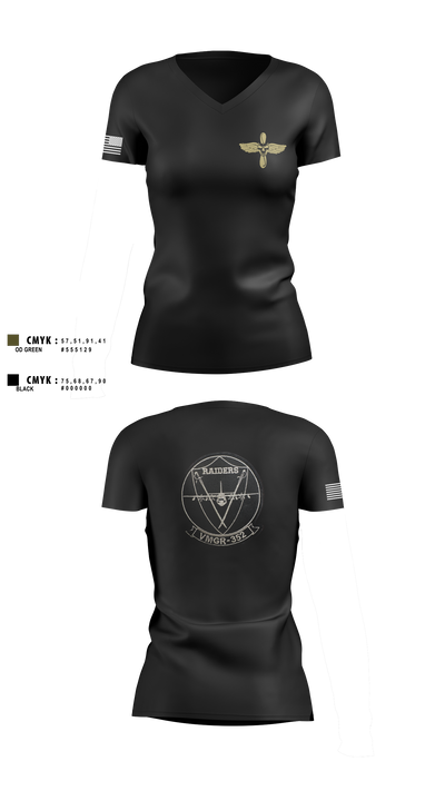 VMGR-352 9508968 Women's Short Sleeve V-neck Shirt - 1