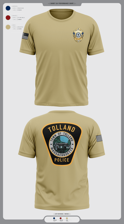 Tolland Police Department 15445764 Short Sleeve Performance Shirt - 3
