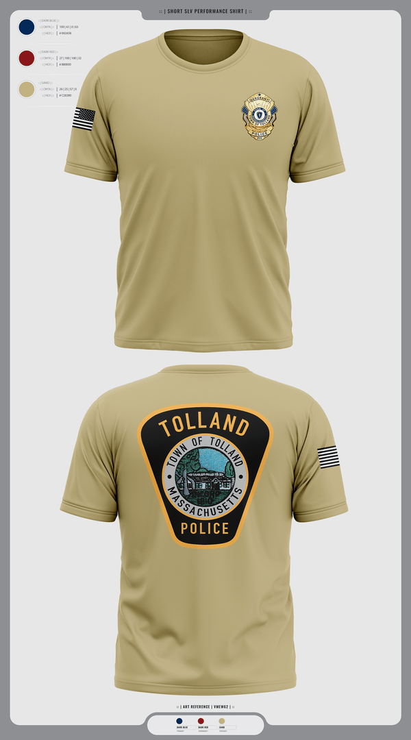 Short Sleeve Performance Shirt, Tolland Police Department, , Teamtime, Team time, sublimation, custom sports apparel, team uniforms, spirit wear, spiritwear, sports uniforms, custom shirts, team store, custom team store, fundraiser sports, apparel fundraiser