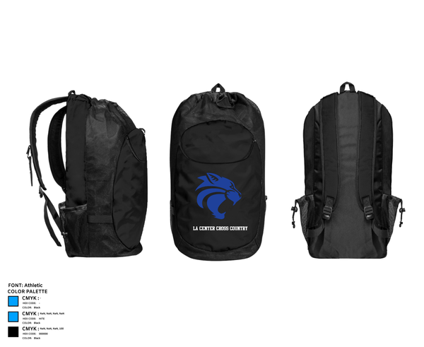 Gear Bag, La Center Cross Country, Cross Country, Teamtime, Team time, sublimation, custom sports apparel, team uniforms, spirit wear, spiritwear, sports uniforms, custom shirts, team store, custom team store, fundraiser sports, apparel fundraiser