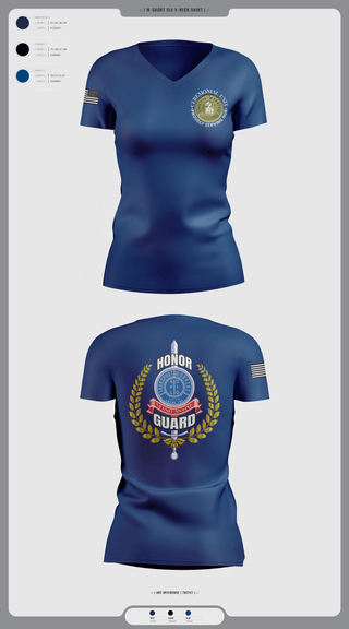 Womens Short Sleeve Vneck Shirt, Twu Local 100 Ceremonial Unit & Honor Guard, , Teamtime, Team time, sublimation, custom sports apparel, team uniforms, spirit wear, spiritwear, sports uniforms, custom shirts, team store, custom team store, fundraiser sports, apparel fundraiser